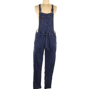 Blue soft cotton Wallflower overalls, tapered leg